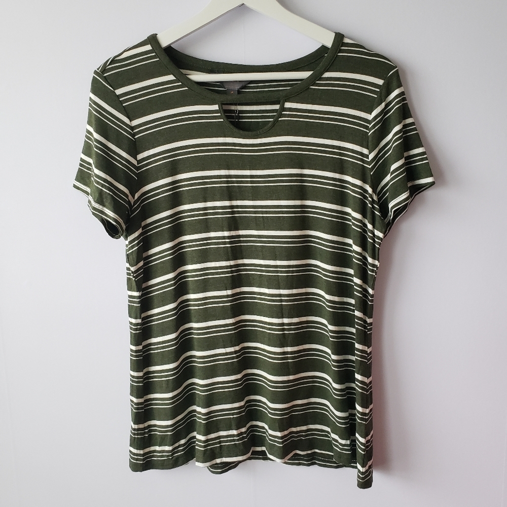 Mix by 41 hawthorn striped short sleeve shirt sz M